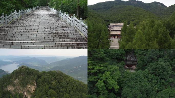 本溪桓仁铁刹山山峦建筑航拍