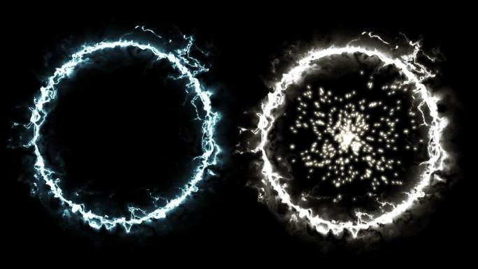 2种闪电光圈穿越隧道粒子光圈
