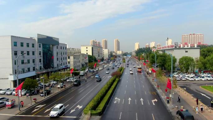 山西省太原市各大街道航拍延时