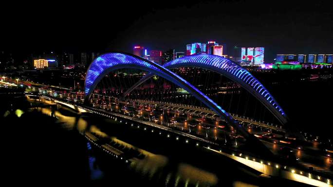 山西省太原市南中环桥航拍摄影4K