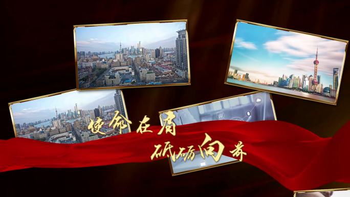 党建图文照片墙Pr片头模板