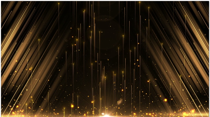【4K】震撼金色光线粒子颁奖背景素材