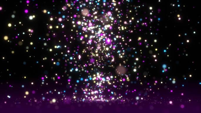 【4K视频】梦幻彩色粒子环绕上升