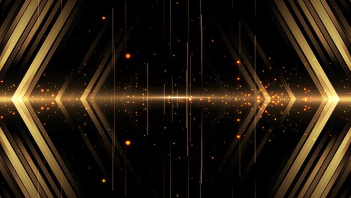【4K】金色粒子光线颁奖年会背景