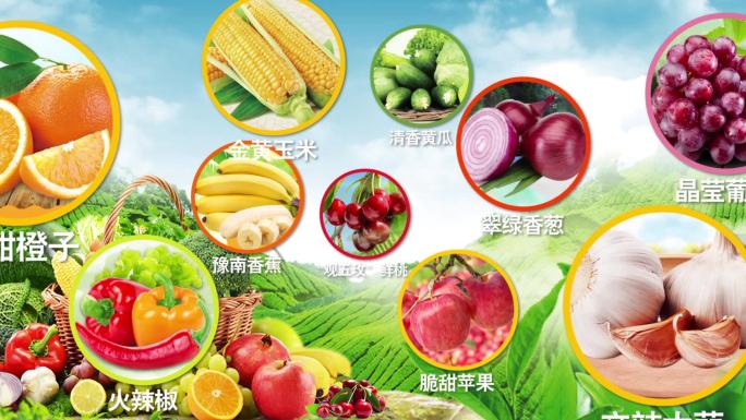 健康绿色农产品片头AE模板