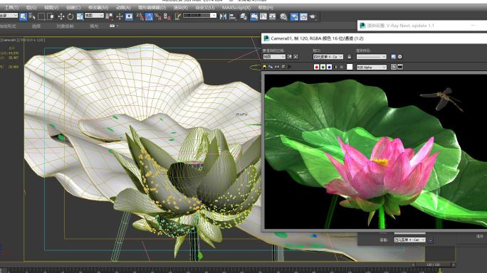 影视级荷花蜻蜓3dsmax