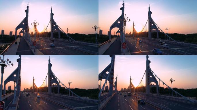 【1080p】聊城湖南路大桥低角度航拍