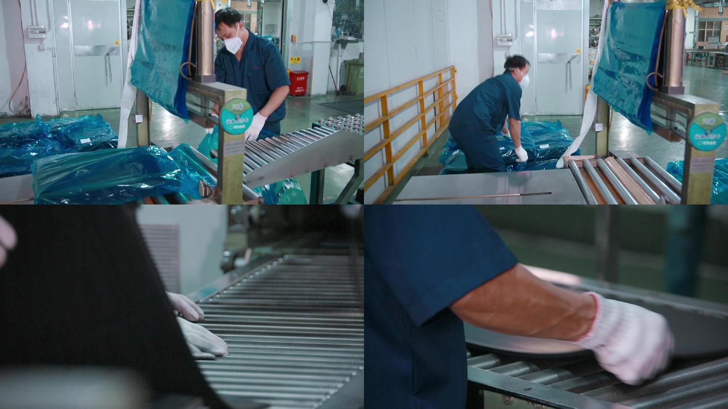 橡胶工厂再生胶切割包装流程