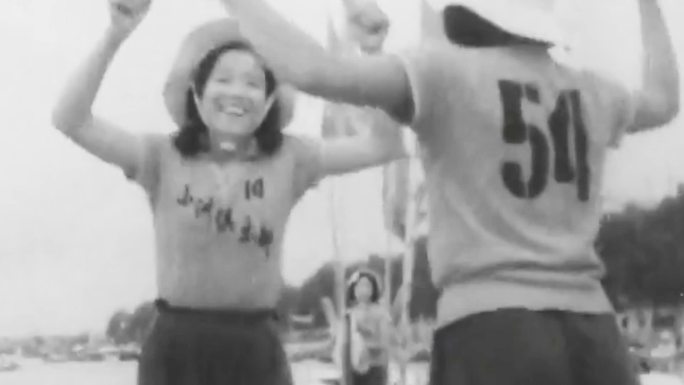 60年代广州龙舟比赛