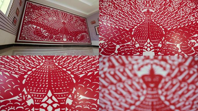 傣族剪纸艺术馆的孔雀造型剪纸