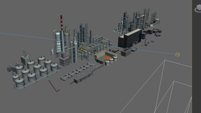 油田设备工厂3dsmax
