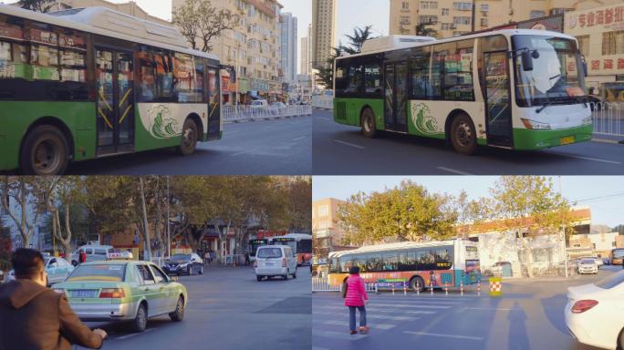 4K公交车-城市交通-大巴车