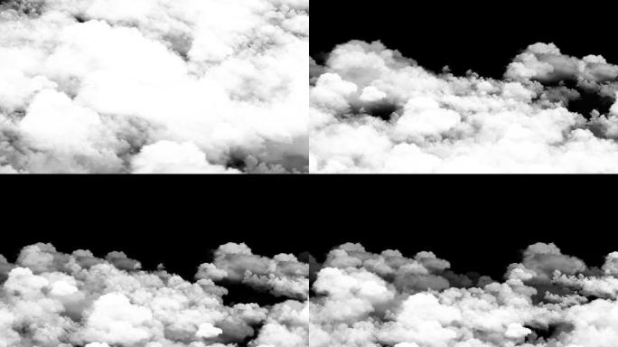 透明通道穿越云层视频素材