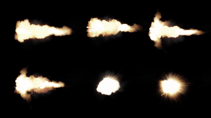 22组2K子弹枪火喷射特效视频素材