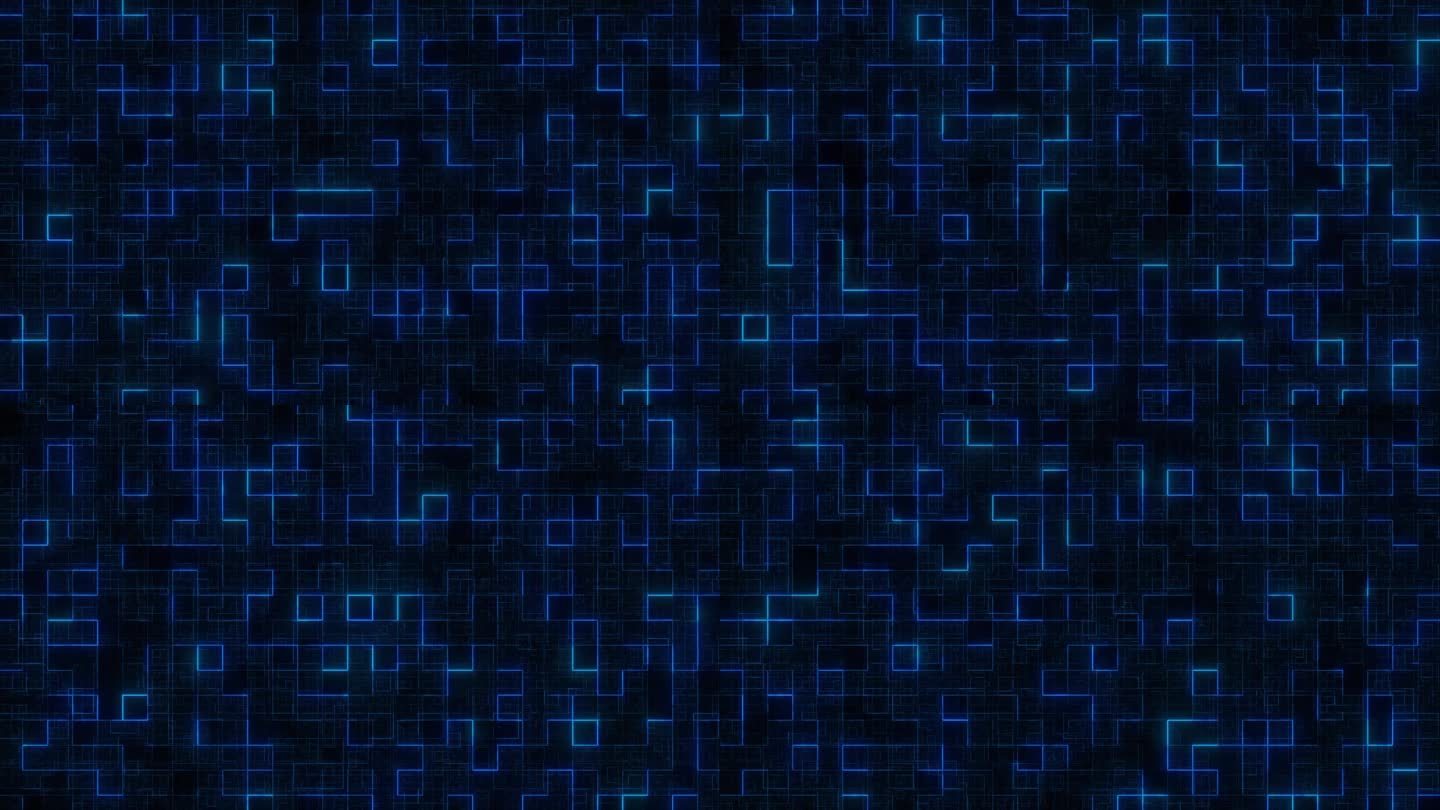 406蓝色流动方框科技网络背景