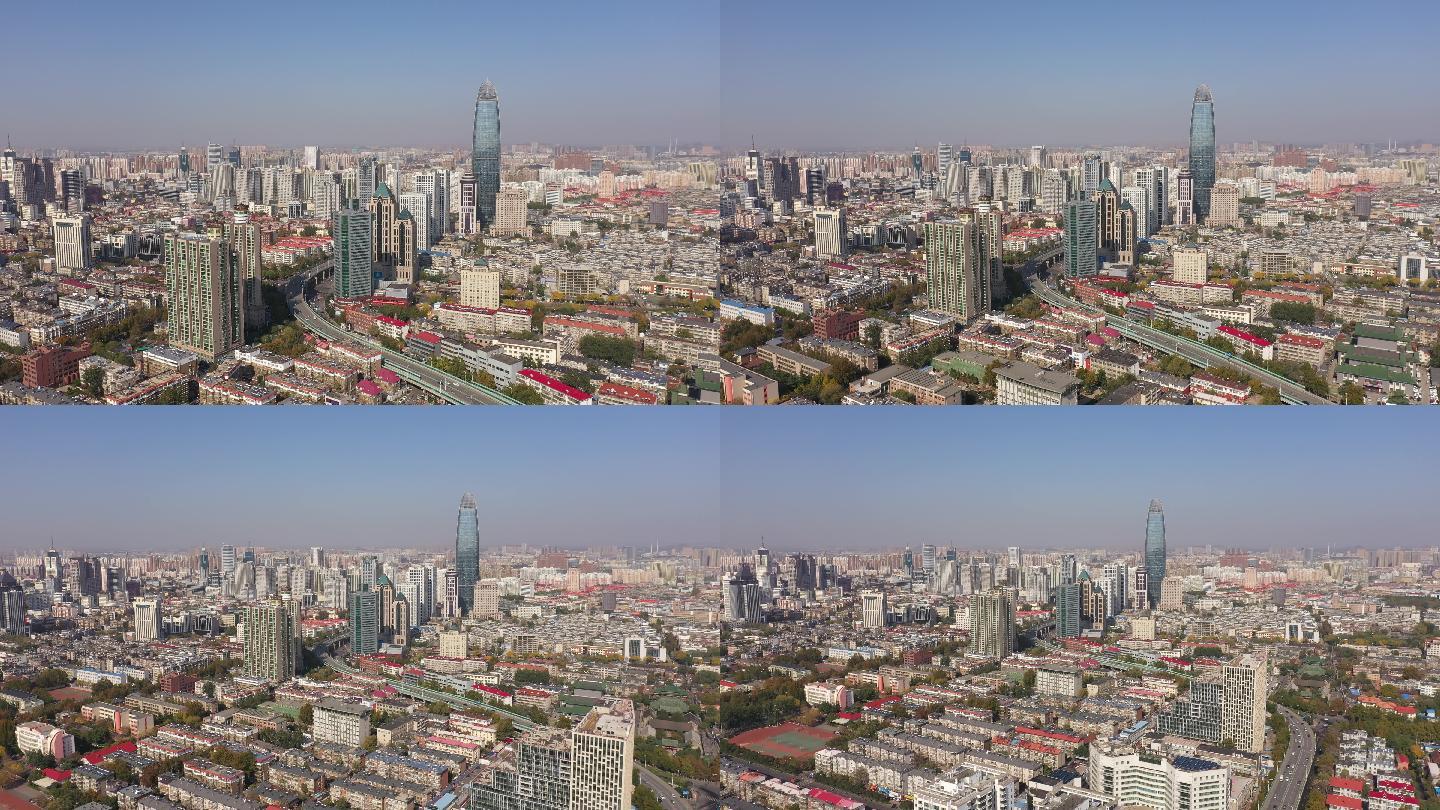 4K-原素材-济南城市风光航拍