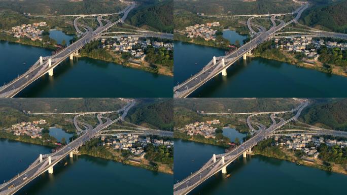 柳州三门江大桥延时航拍