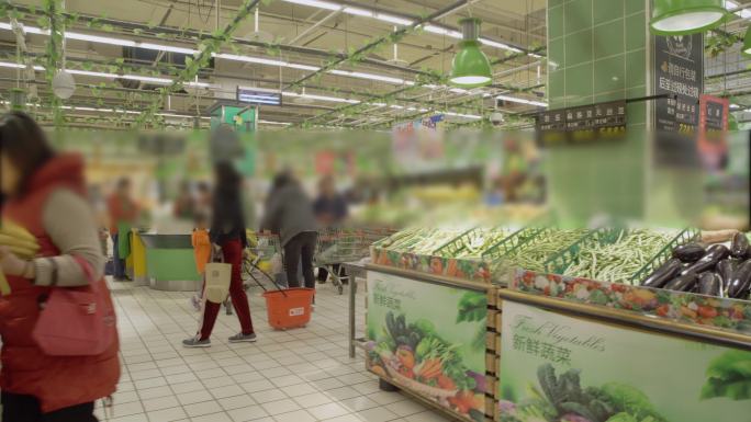 【原创】4K超市购买有机蔬菜