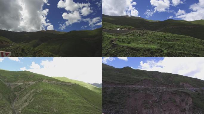 西藏高原山路风景空镜