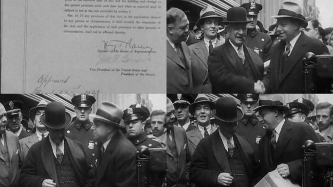 1933罗斯福签署禁酒令结束文件