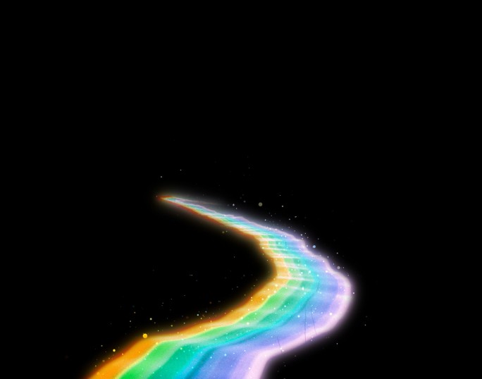 彩虹路面粒子