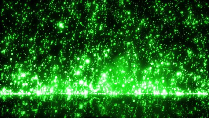 绿色上升粒子素材