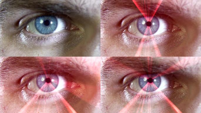 扫描眼睛视网膜身份验证高科技