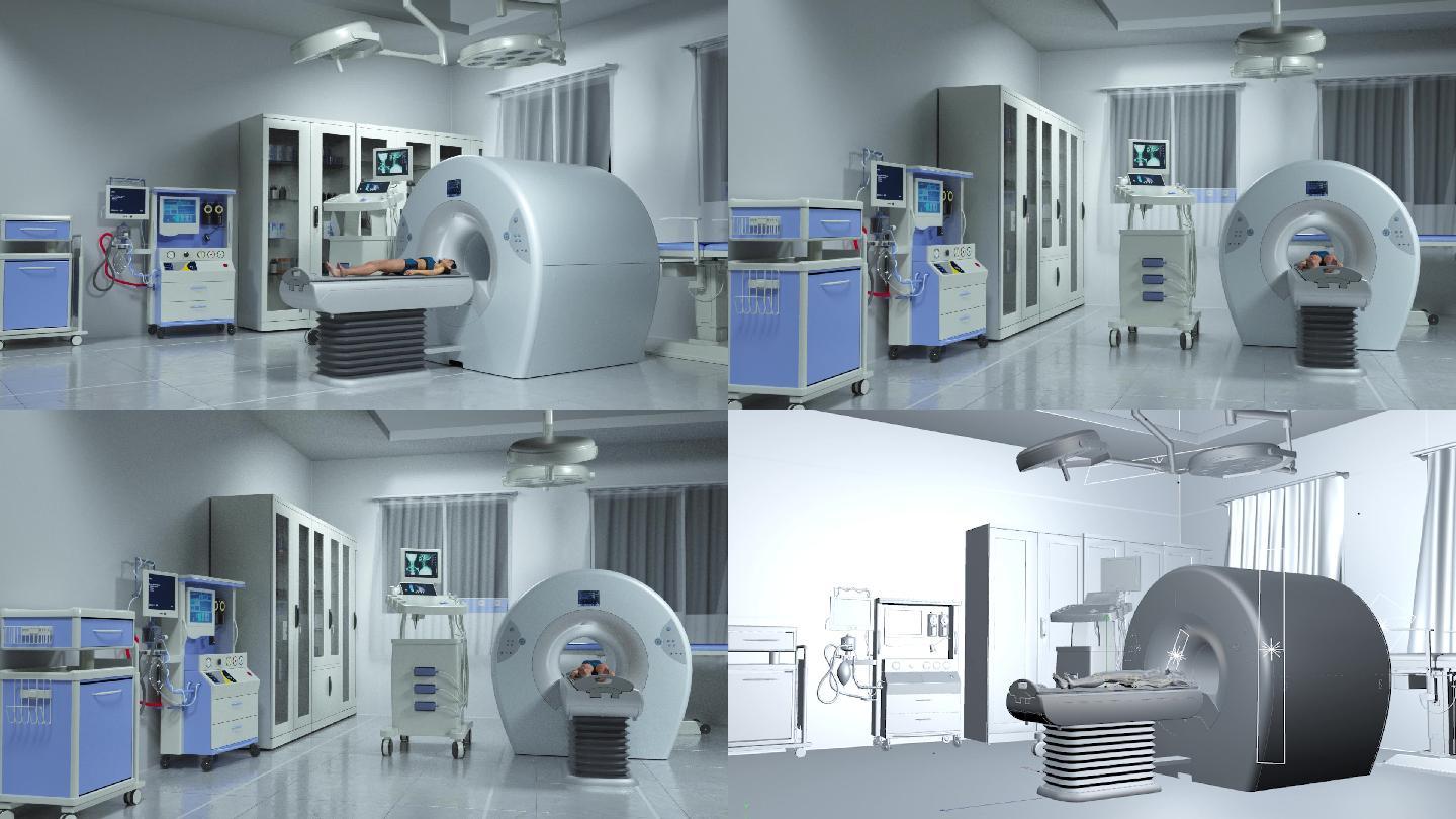 3D模型医疗CT室手术室