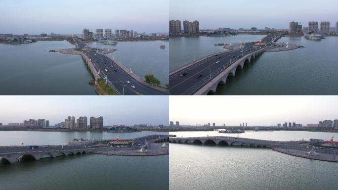 4K-原素材-滨州渤海十八路天地桥航拍