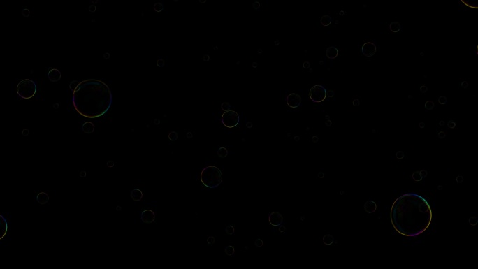 无缝循环彩色气泡飘落-alpha透明通道