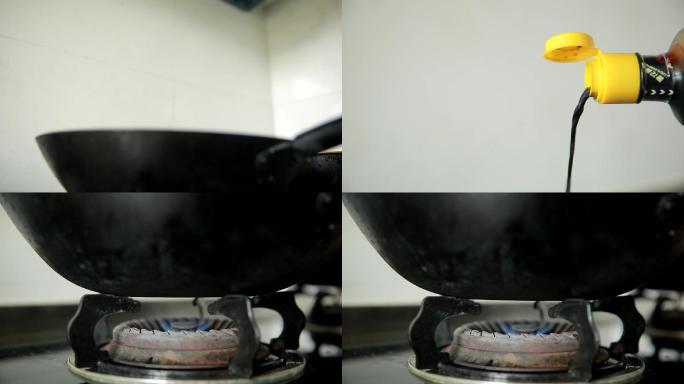炒菜加调料开锅调味锅家常纪实