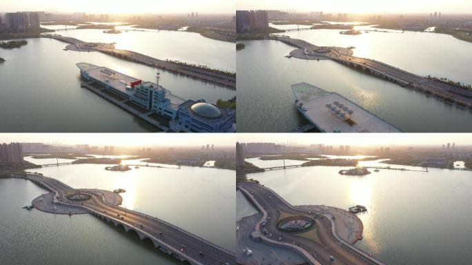4K-原素材-滨州天地桥中海公园