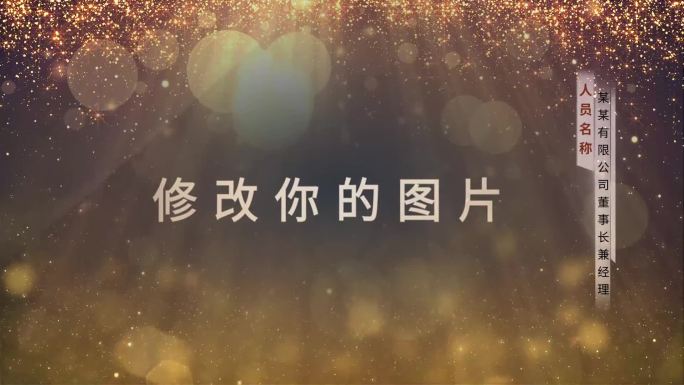 会声会影金色粒子人物介绍简介宣传视频模板