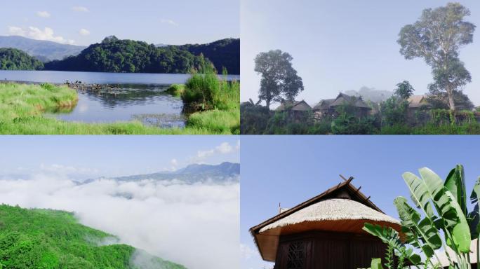 西盟大山里的佤族村寨和湖泊