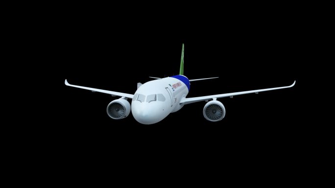 【原创】国产C919飞机360°循环展示