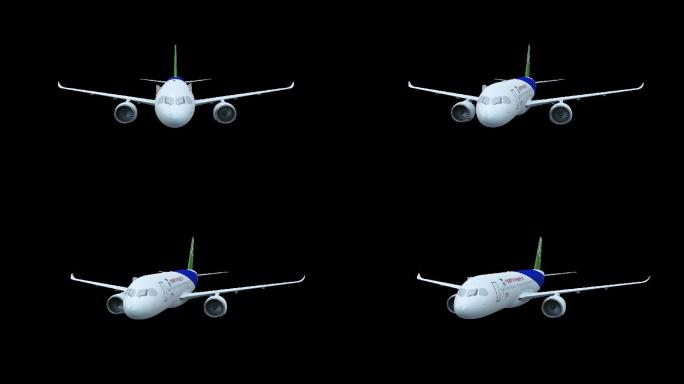 【原创】国产C919飞机360°循环展示
