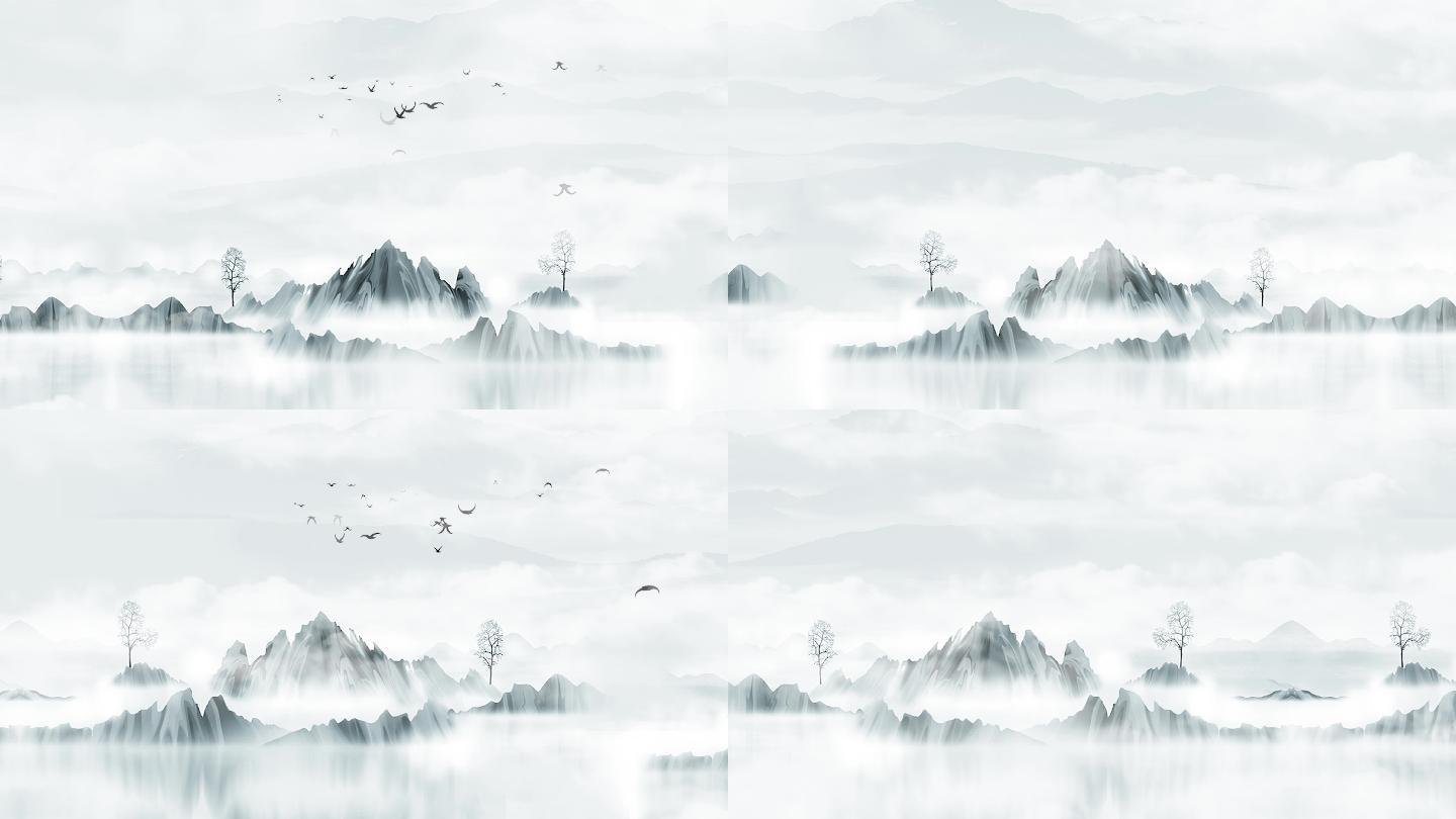 水墨山水 4096x2304 高清视频素材下载 编号 舞台背景 Vj师网www Vjshi Com