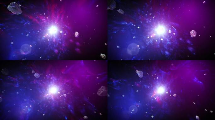【4K视频】宇宙星云陨石穿梭1-无缝循环