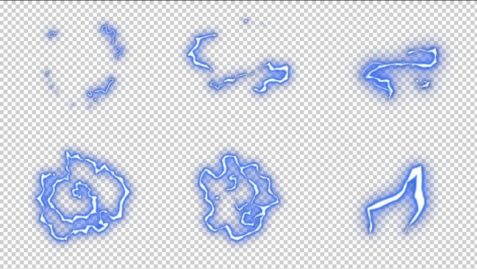 7组圆环闪电动漫影视特效视频素材