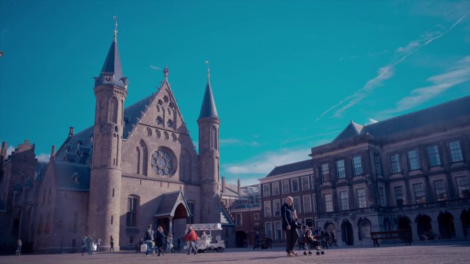 欧洲教堂荷兰海牙延时旅拍