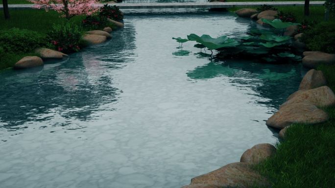 海绵城市小河下雨