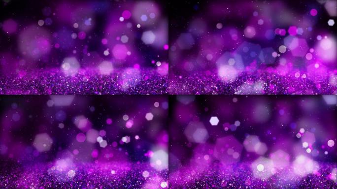 梦幻蓝紫色粒子舞台背景
