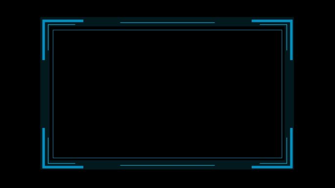 【带通道】hud科技视频边框字幕框