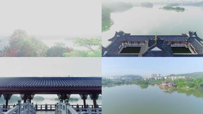 惠州西湖4K航拍镜头一组