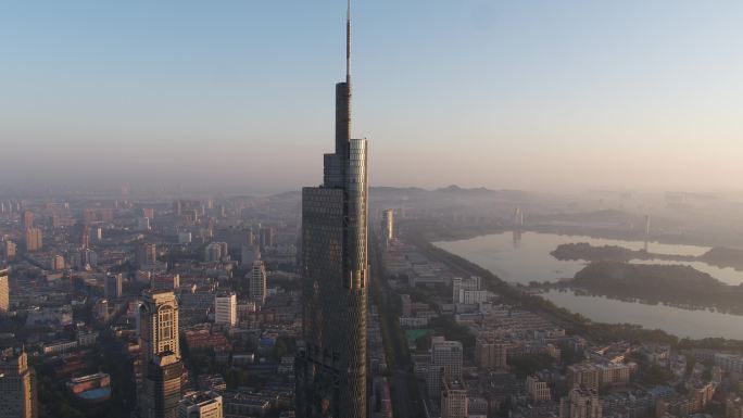 南京紫峰大厦城市航拍