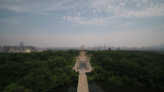 南京雨花台纪念碑航拍