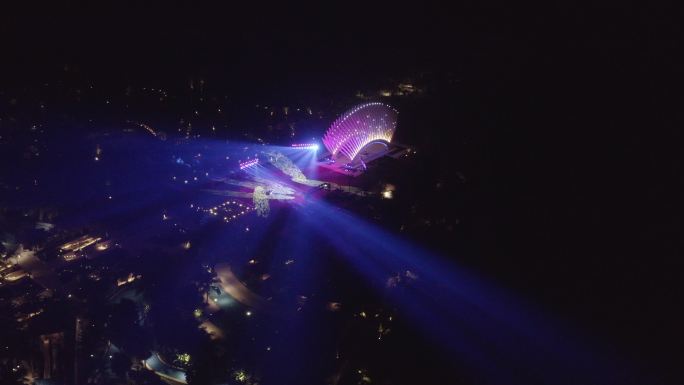 4K-log-海南三亚红树林酒店灯光秀