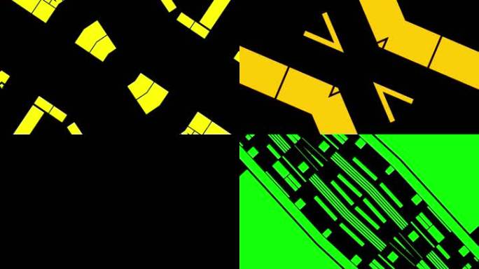 4K-酷炫炫彩-彩色几何方块节奏变幻