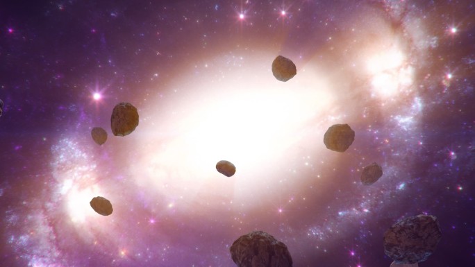 宇宙陨石星空特效背景