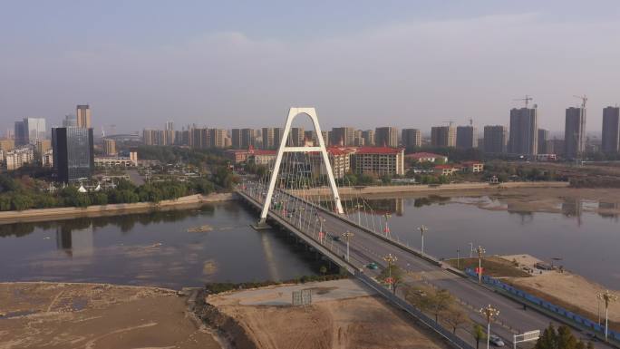 4K-原素材-寿光弥河大桥航拍
